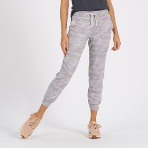 Vuori Gray Track Pants with Elastic Cuffs and Drawstring Waist